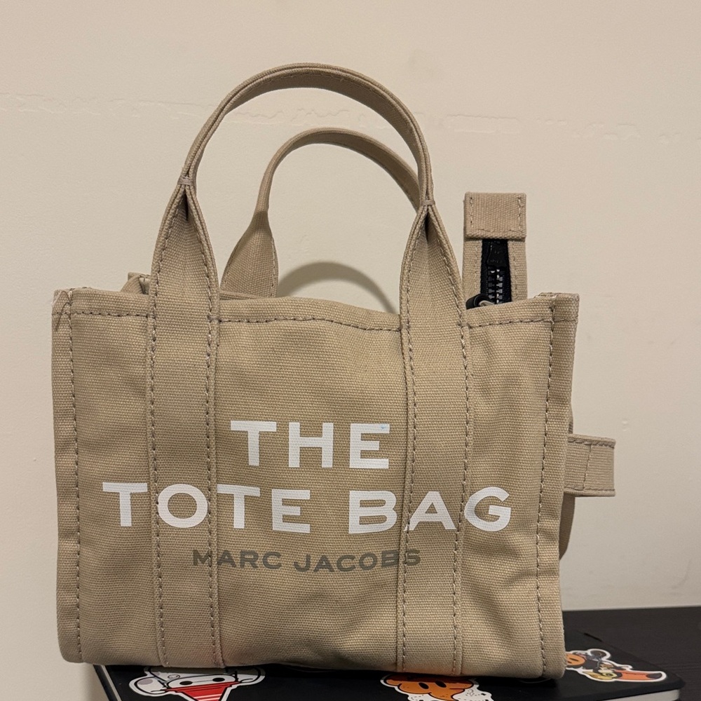 Marc Jacobs Tan Canvas Tote Bag
